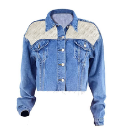 LV White Denim Jacket Front Style