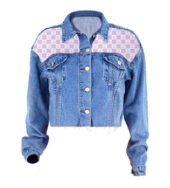 CC Pink Denim Jacket Front Style