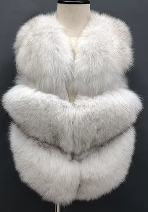 Kids Unisex Fox Fur Vest