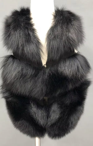 Kids Unisex Fox Fur Vest