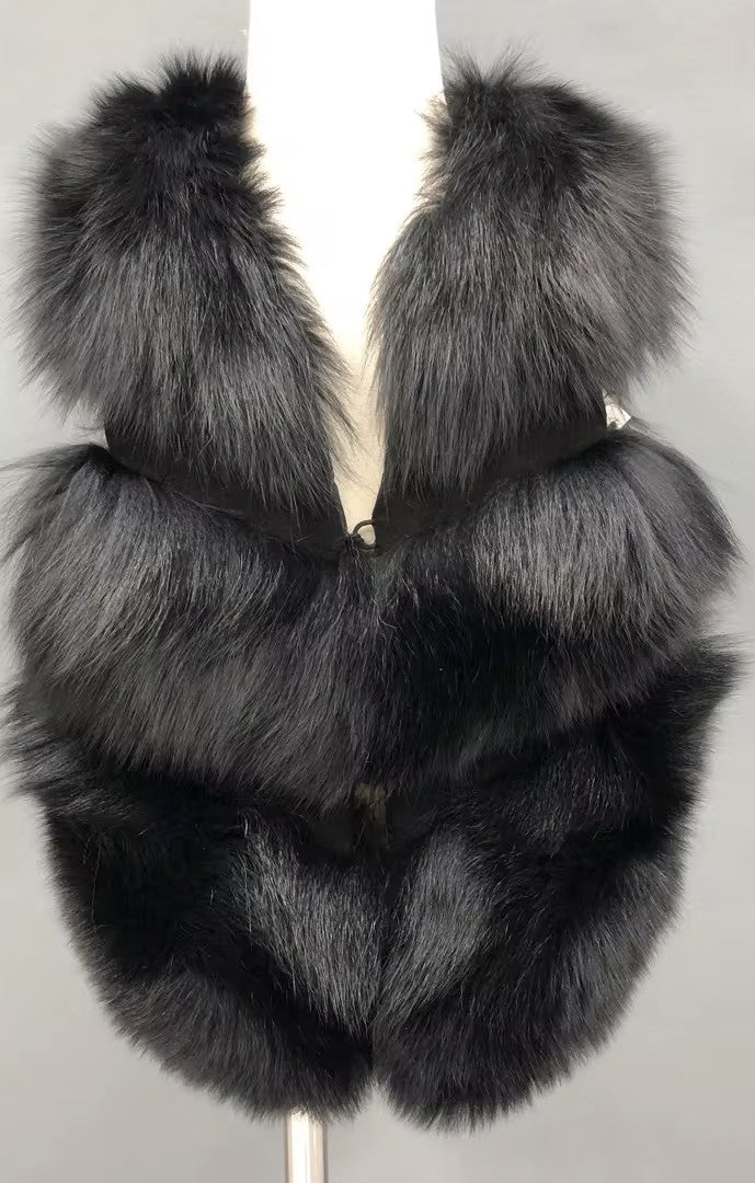 Kids Unisex Fox Fur Vest