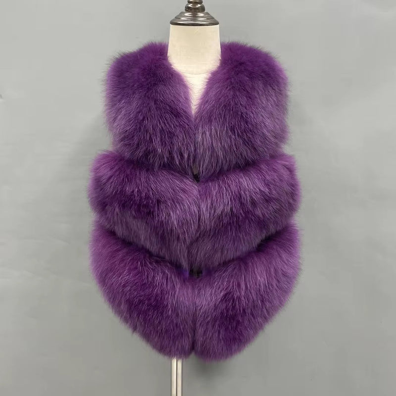 Kids Unisex Fox Fur Vest